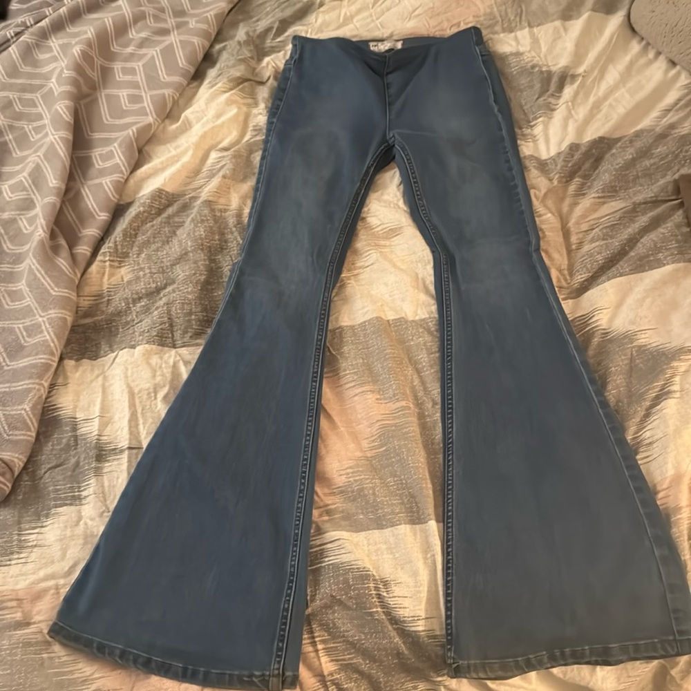 Free People elastic waist bell bottoms
